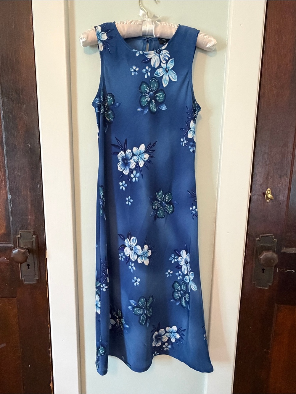 🌹 My Michelle brand Sleeveless Blue Floral A-Line Dress, size 5/6 #0075